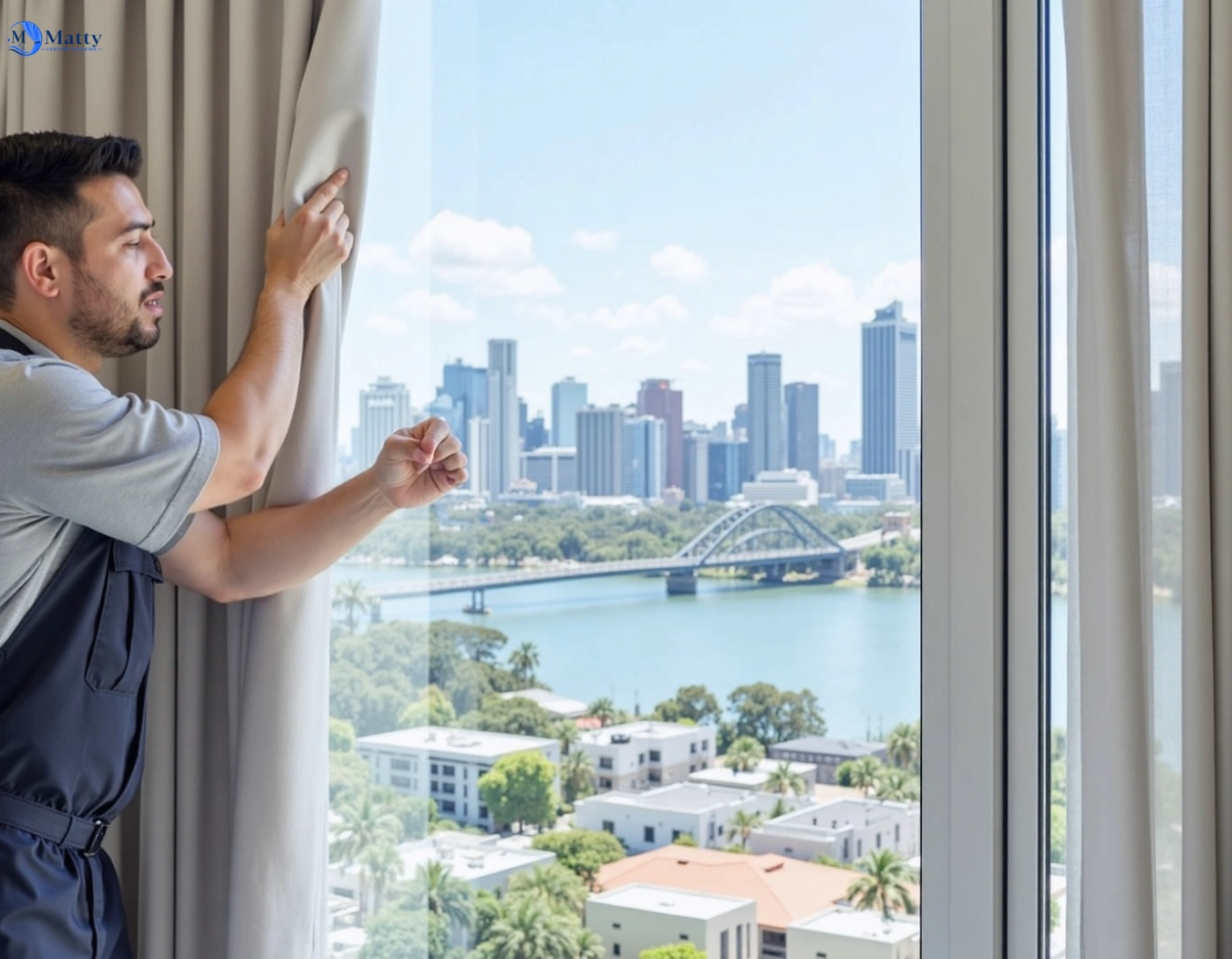 Professional curtain steam cleaning service sunnybank QLD by Matty Curtain Cleaning